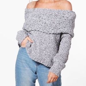 Over the shoulder sweater